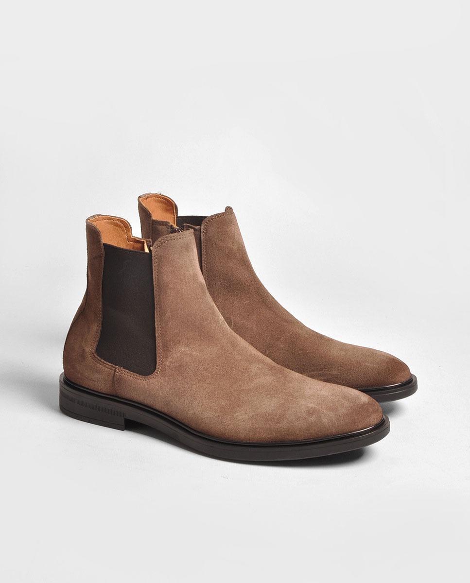 Bota de Homem em Camurça Toup Taupe-2