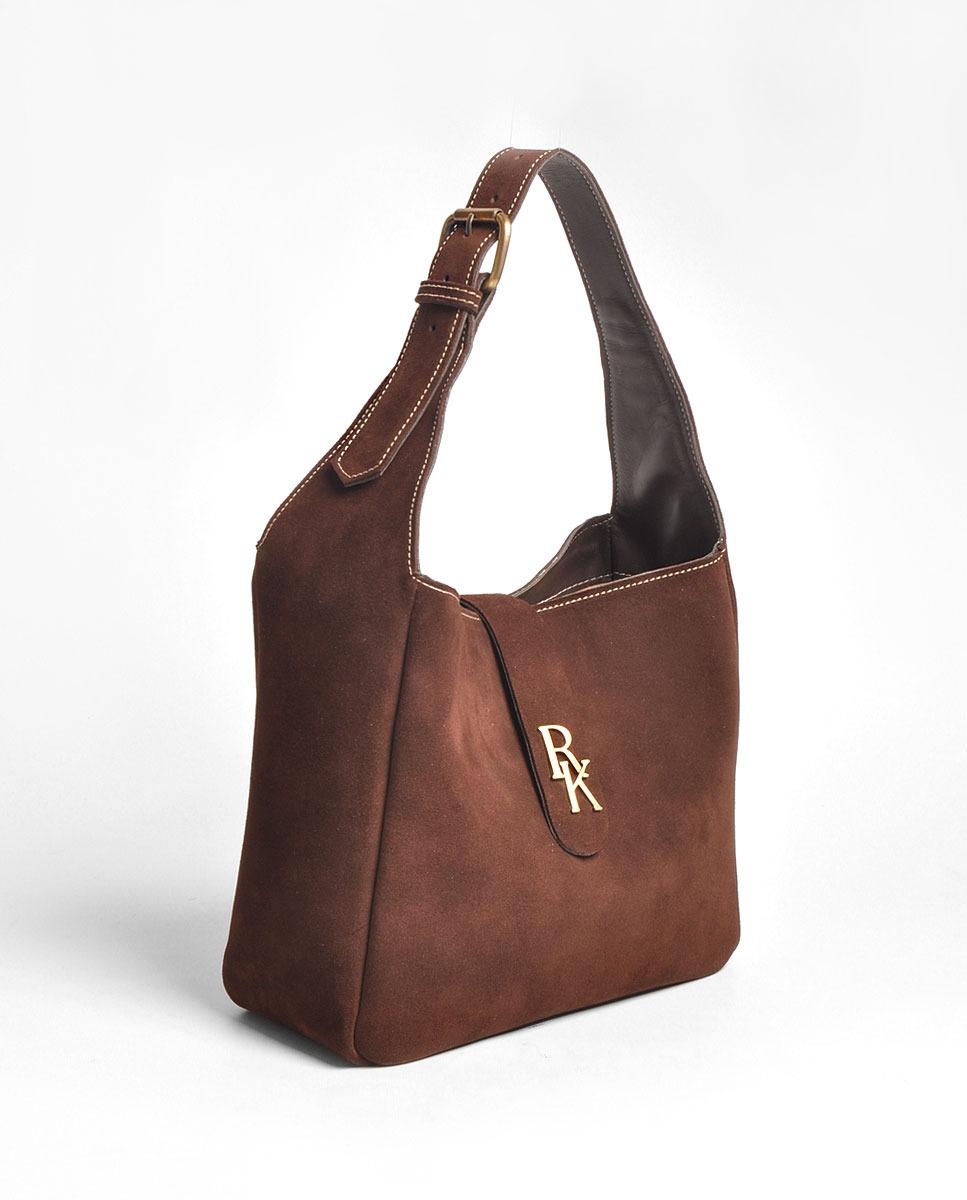 Mala Média em Camurça - Castanho Castanho-2