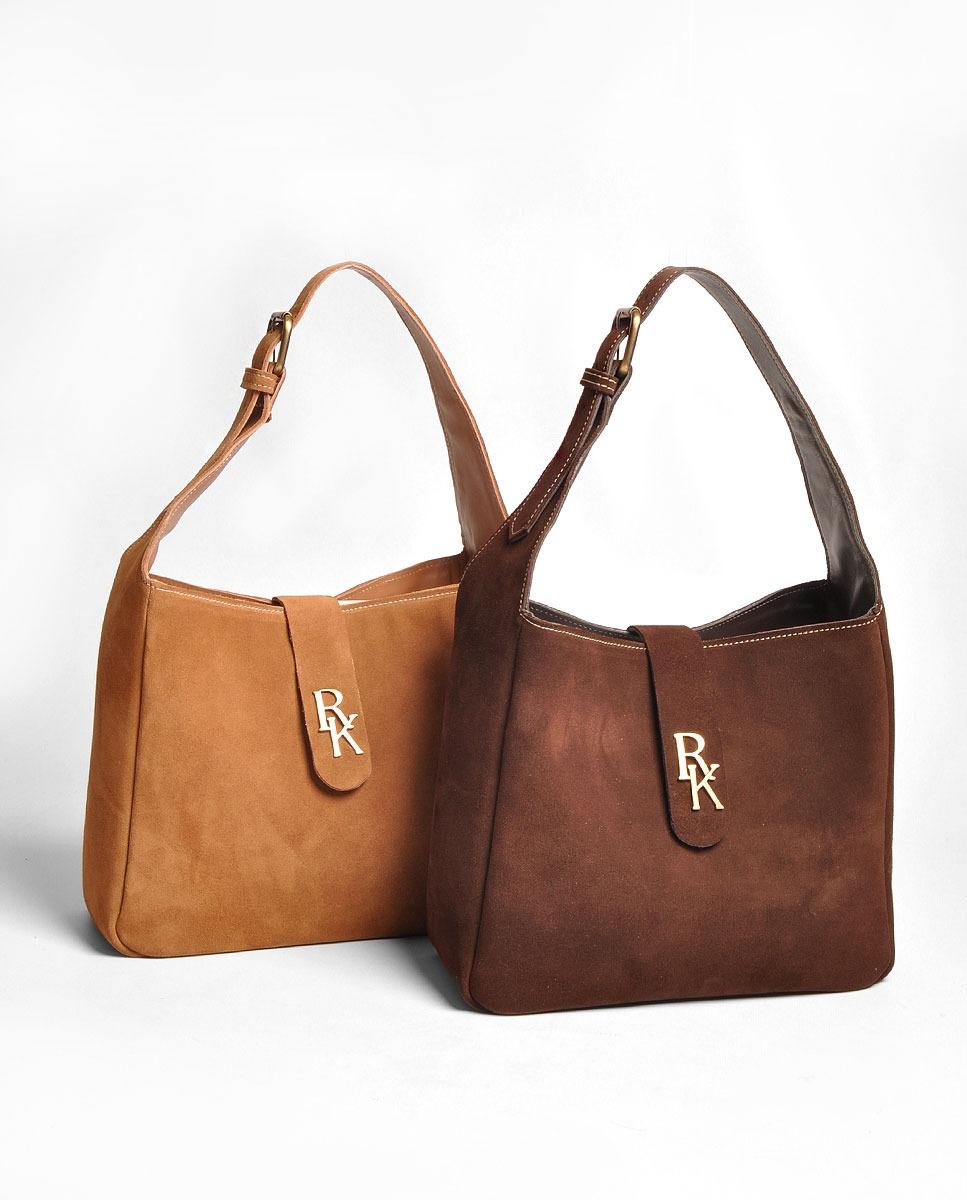 Mala Média em Camurça - Castanho Castanho-3