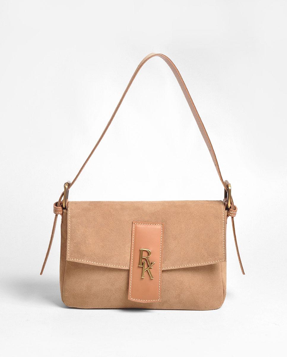Mala Média em Suede - Toup Taupe-1