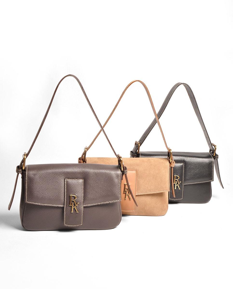 Mala Média em Suede - Toup Taupe-3