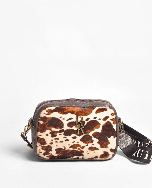 Imagem 0 de Mala Pequena em Pele/Pelo - Castanho/80