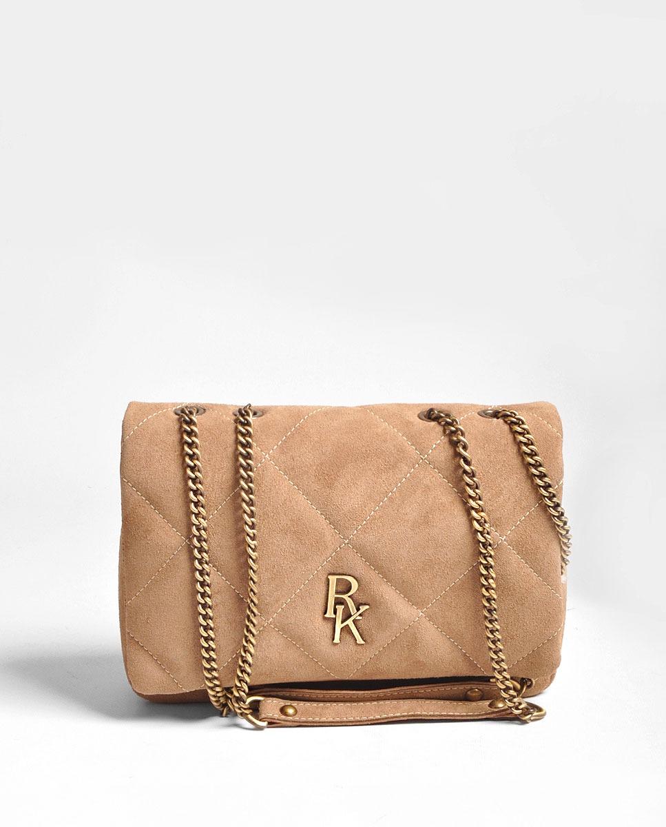 Mala Média em Suede - Toup Taupe-1