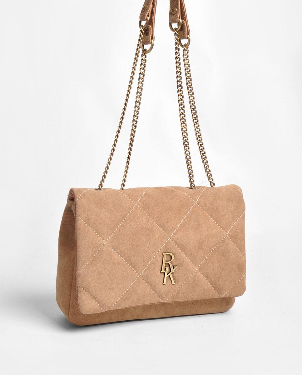 Mala Média em Suede - Toup Taupe-2