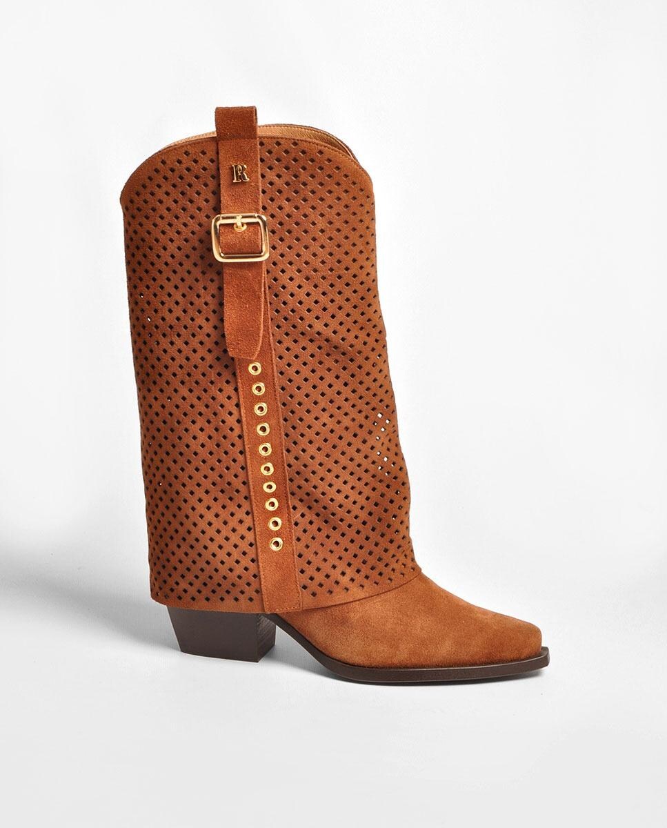 Bota em Camurça Mel Camel-1