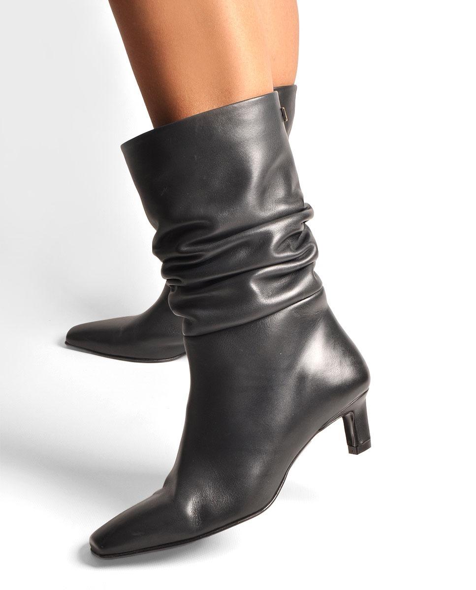 Bota em Pele Preto Preto-2