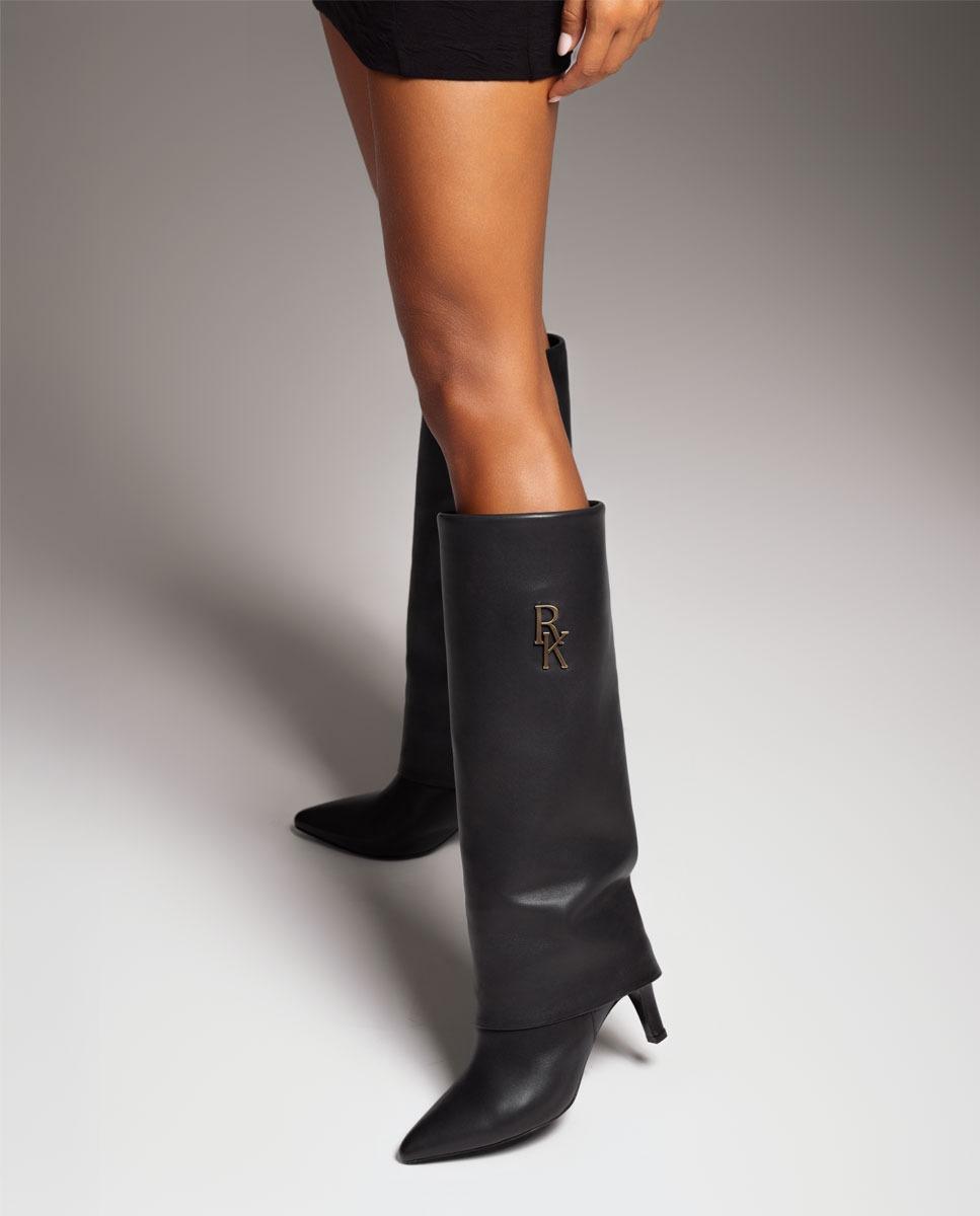 Bota em Pele Preto Preto-2