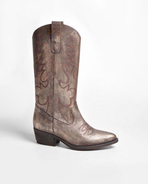 Imagem 0 de Bota em Metalizado Ouro