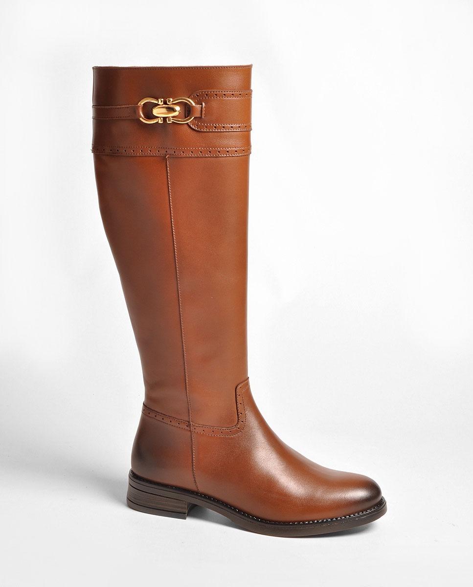 Imagem 0 de Bota em Pele Camel