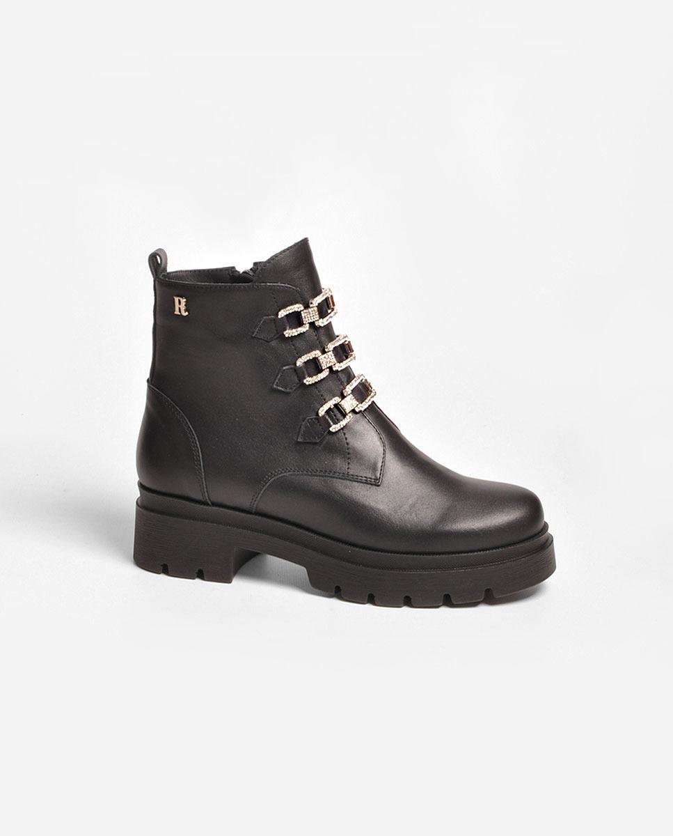 Bota em Pele Preto Preto-1