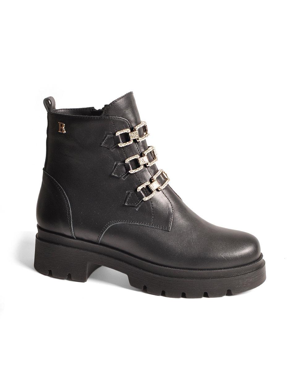 Bota em Pele Preto Preto-3