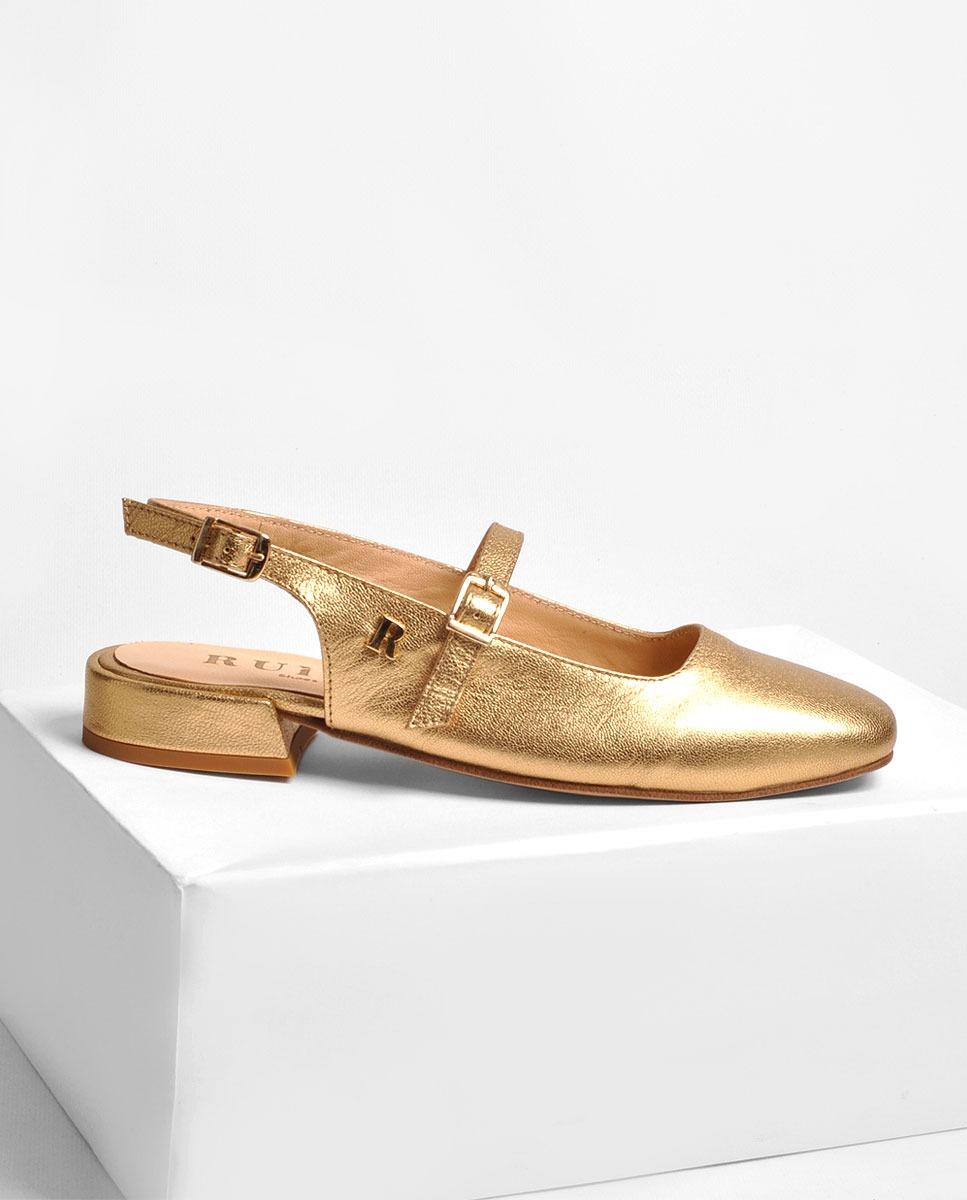 Sapato em Laminado Ouro Ouro-2