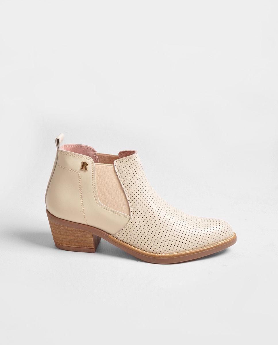 Imagem 0 de Bota em Pele Vasada Bege