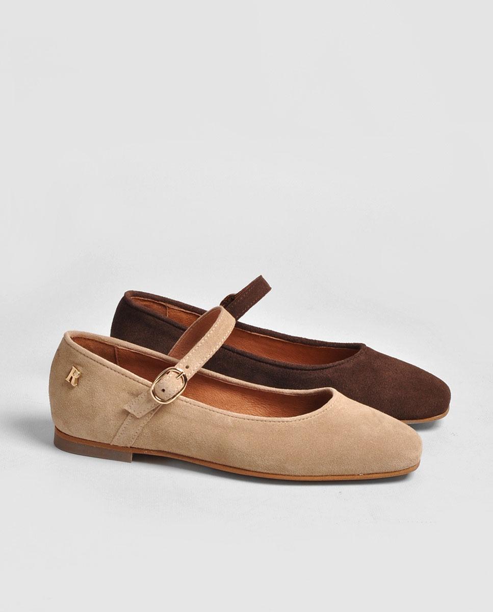 Sapato em Camurça Taupe-2