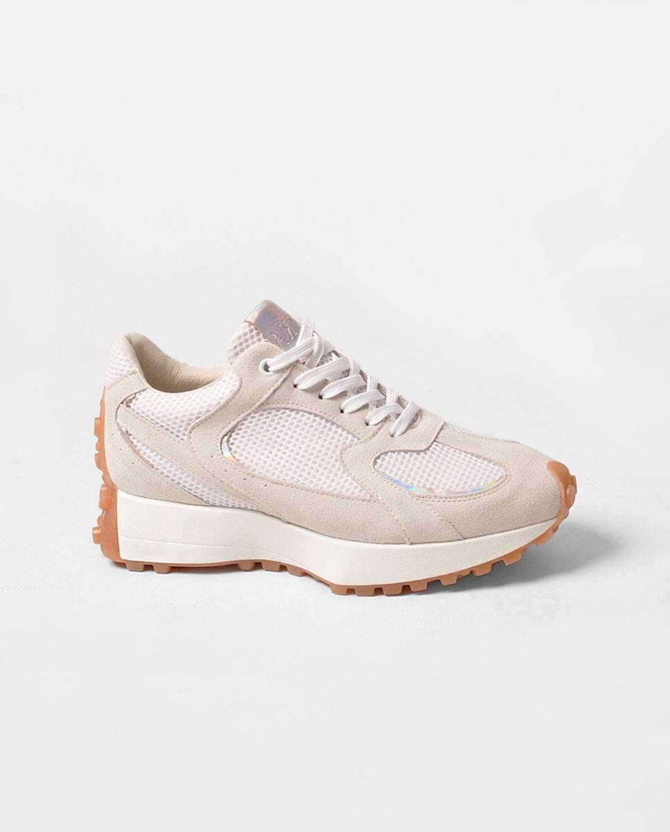 Imagem 0 de Sapatilha em Camurça e Mesh Gelo