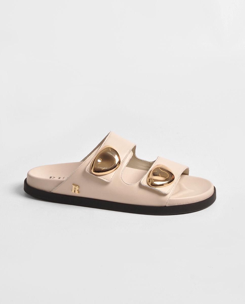 Imagem 0 de Chinelo em Pele com Aplicação
