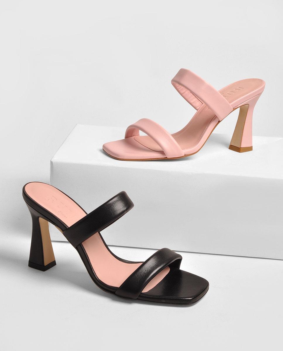 Sandália em Pele Preto Preto-2