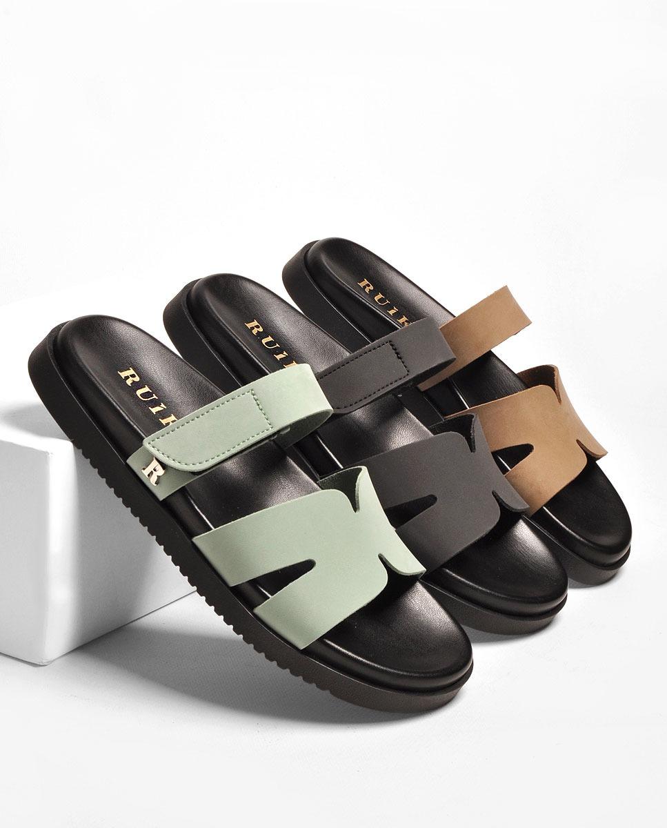 Chinelo em Nobuck Preto-2