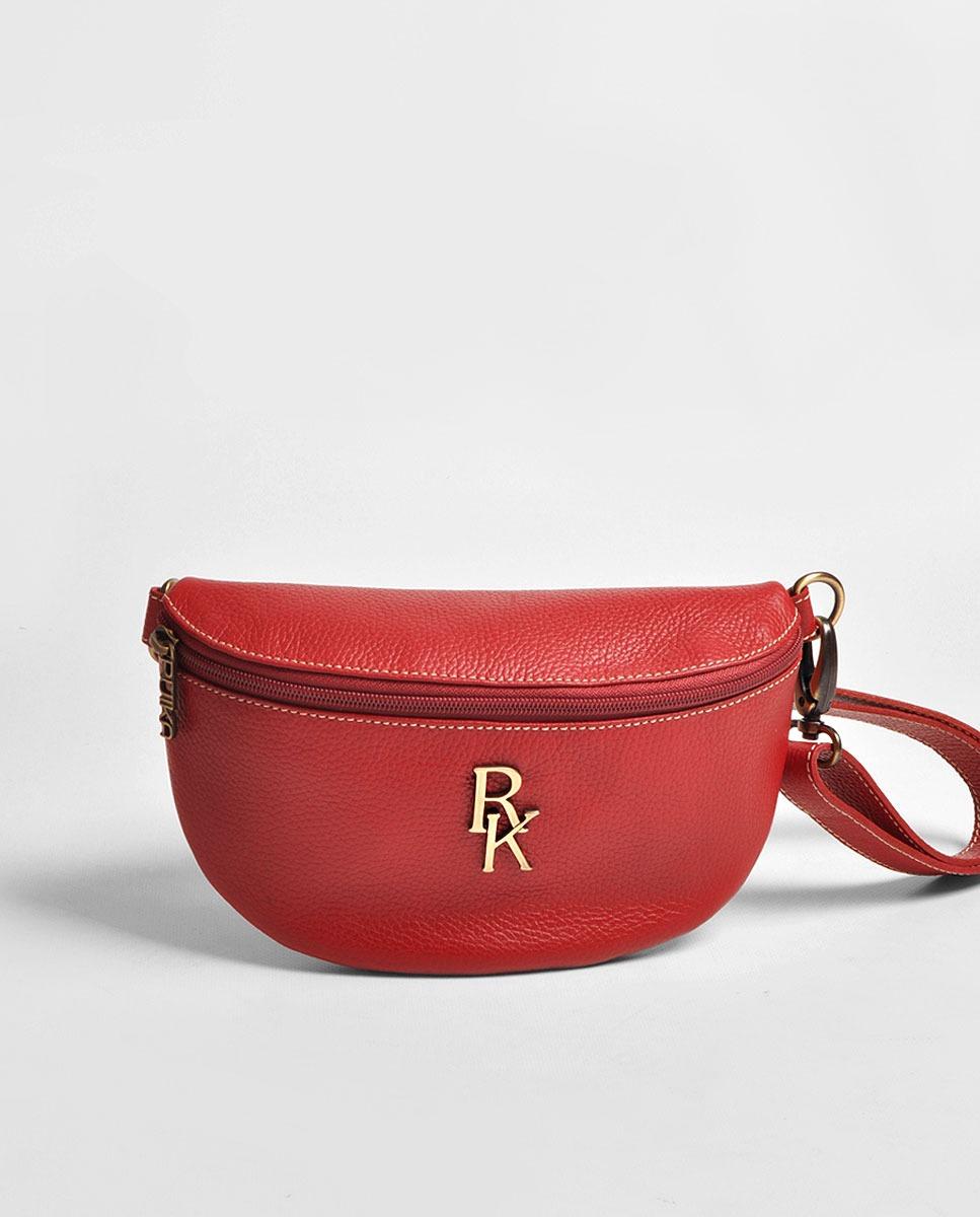 Imagem 0 de Bolsa de Cintura Pequena em Pele Cereja