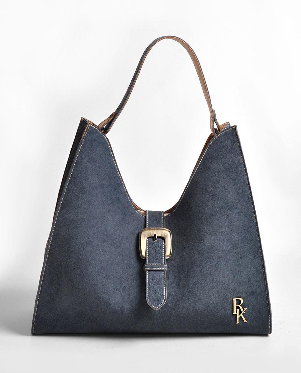 Imagem 0 de Mala Média em Suede Navy