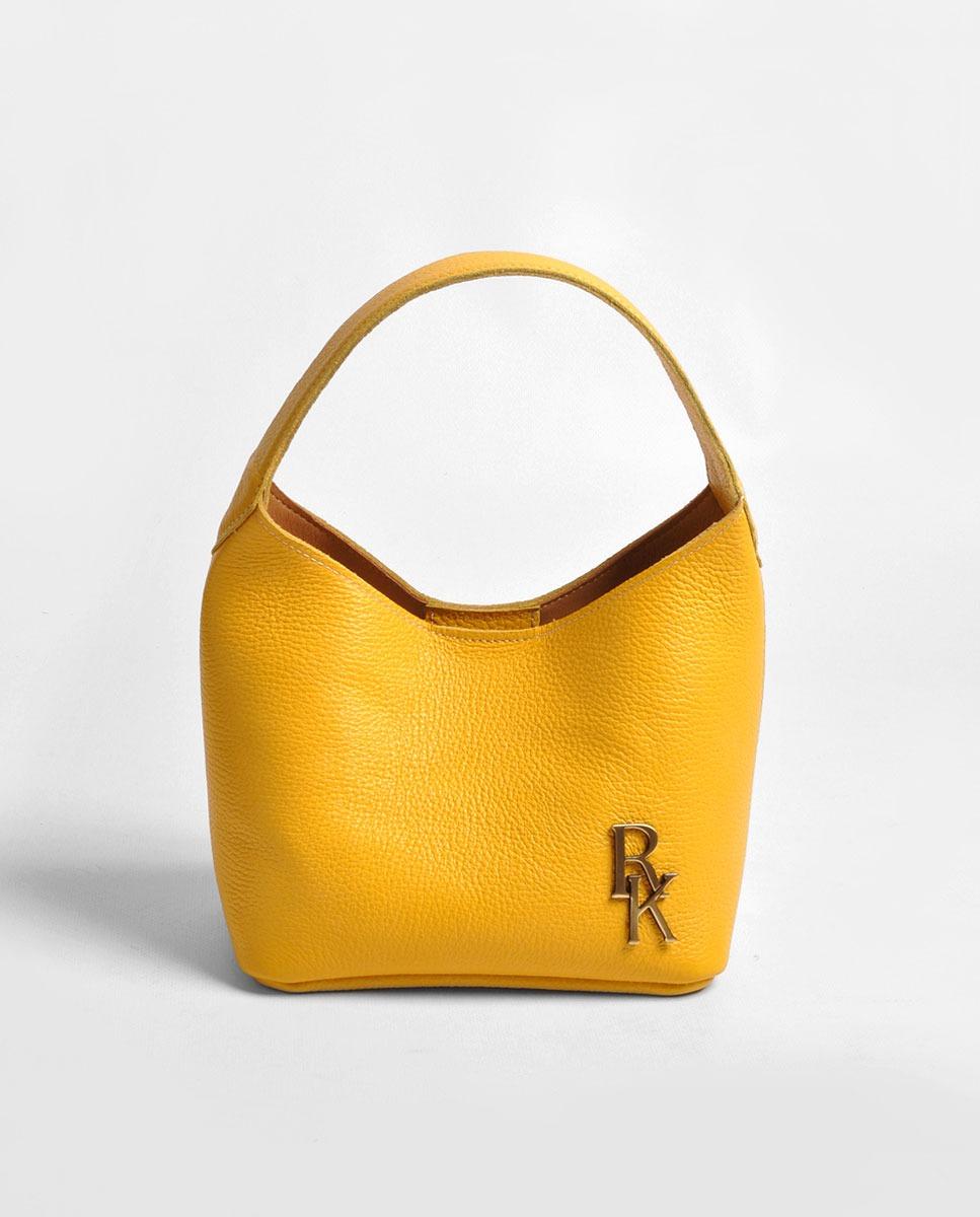 Imagem 0 de Mala Pequena em Pele Amarelo