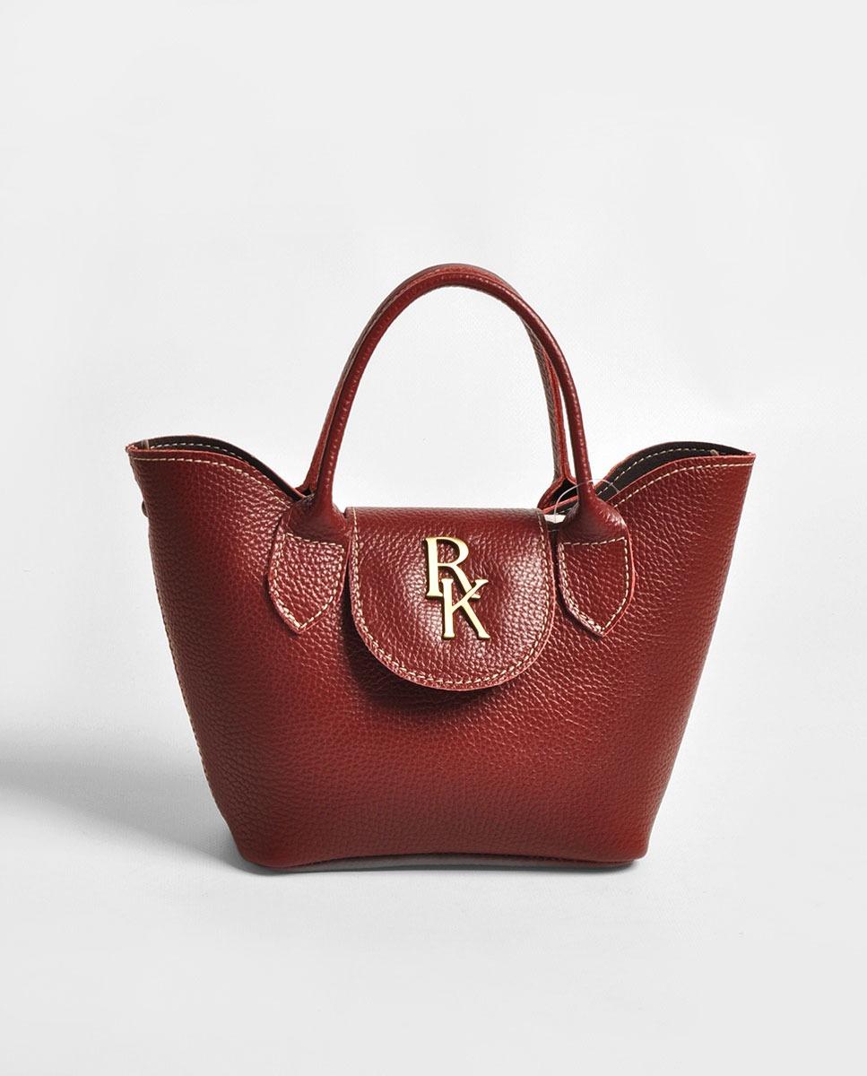 Imagem 0 de Mala Pequena em Pele Bordeaux