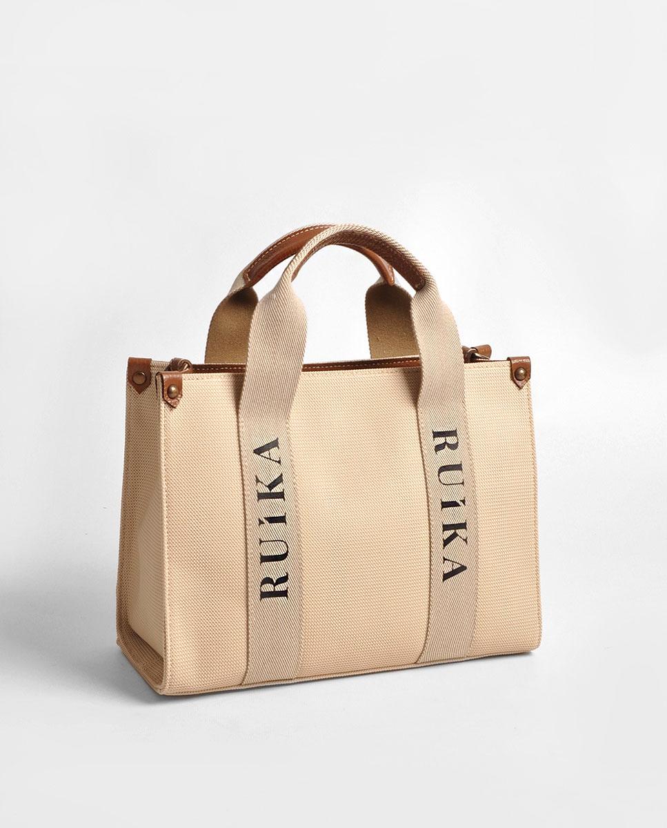 Imagem 0 de Mala Média em Tecido Bege