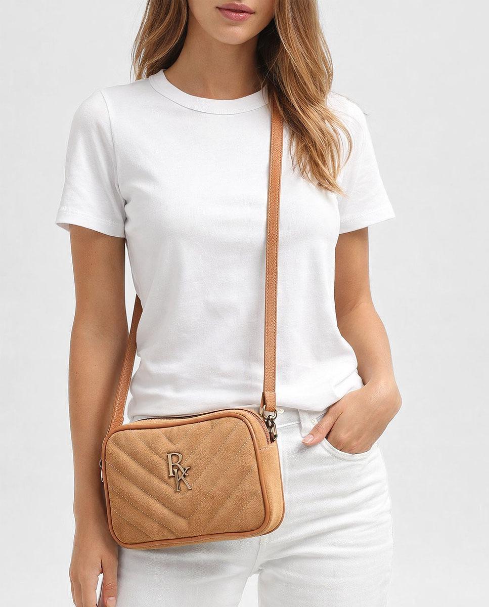 Mala Pequena em Suede Sacco Taupe-2