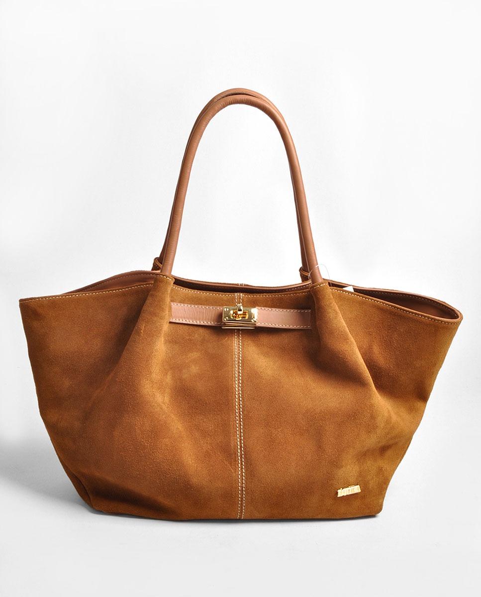 Imagem 0 de Mala Grande em Camurça Mel