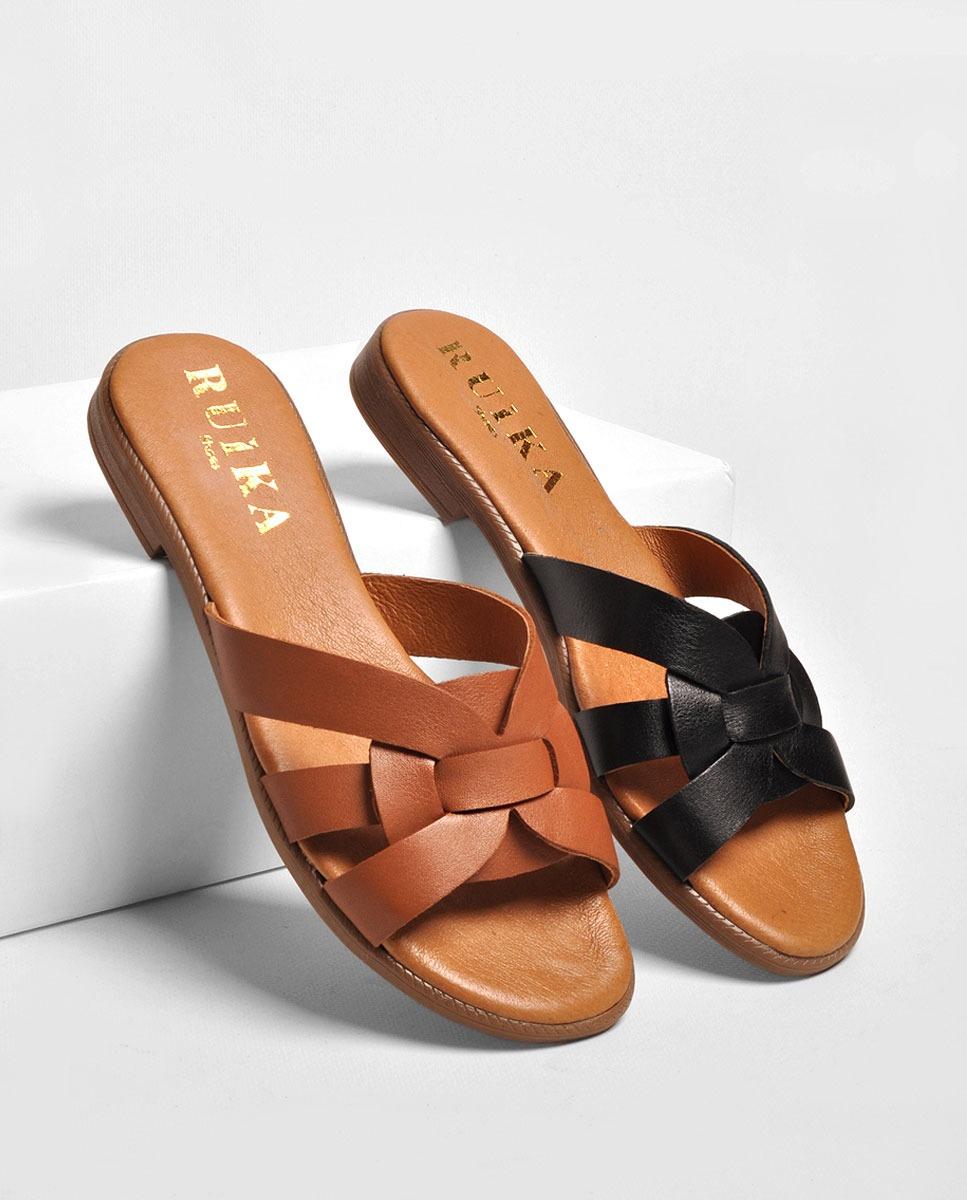 Chinelo em Pele Preto-2