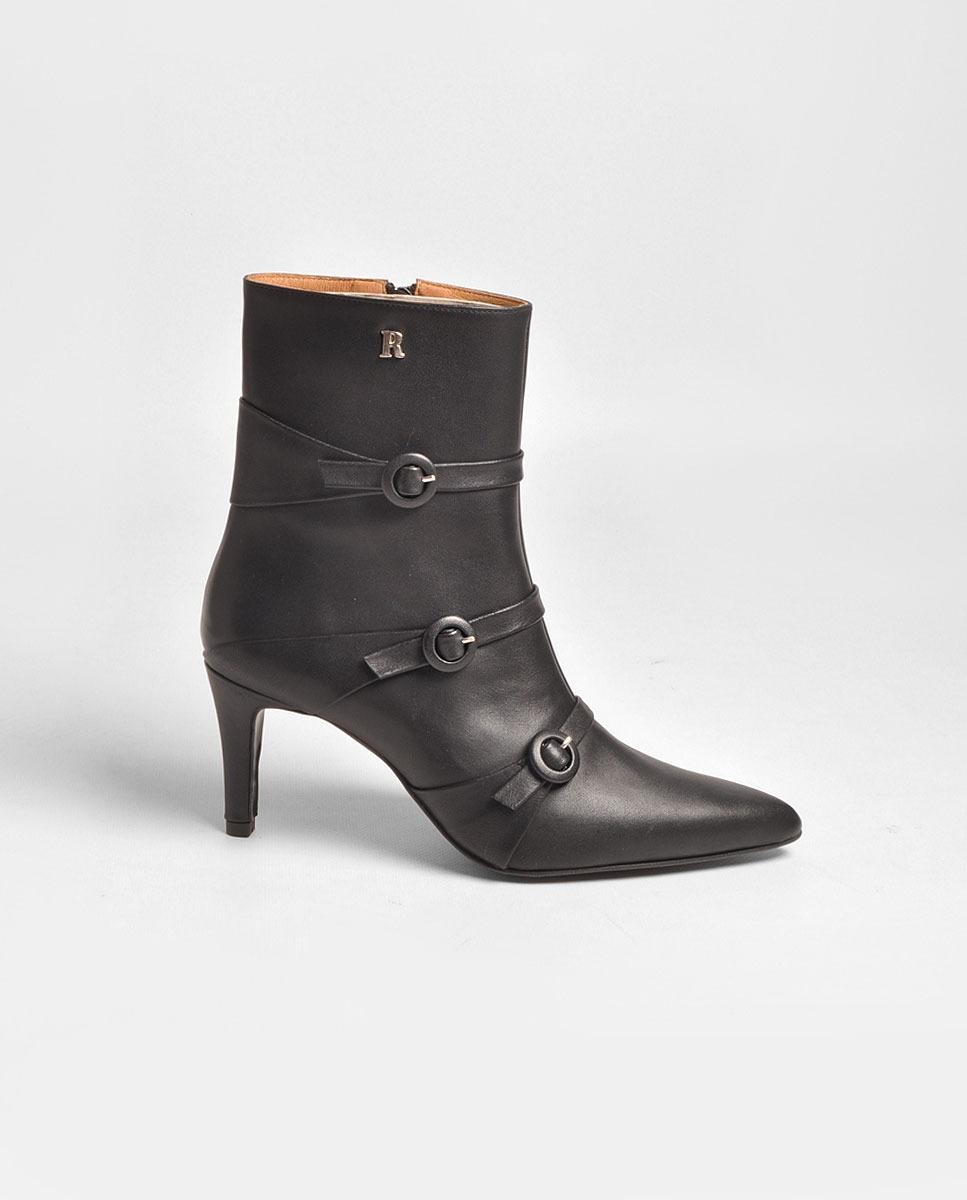 Imagem 0 de Bota em Pele Preto com Aplicações
