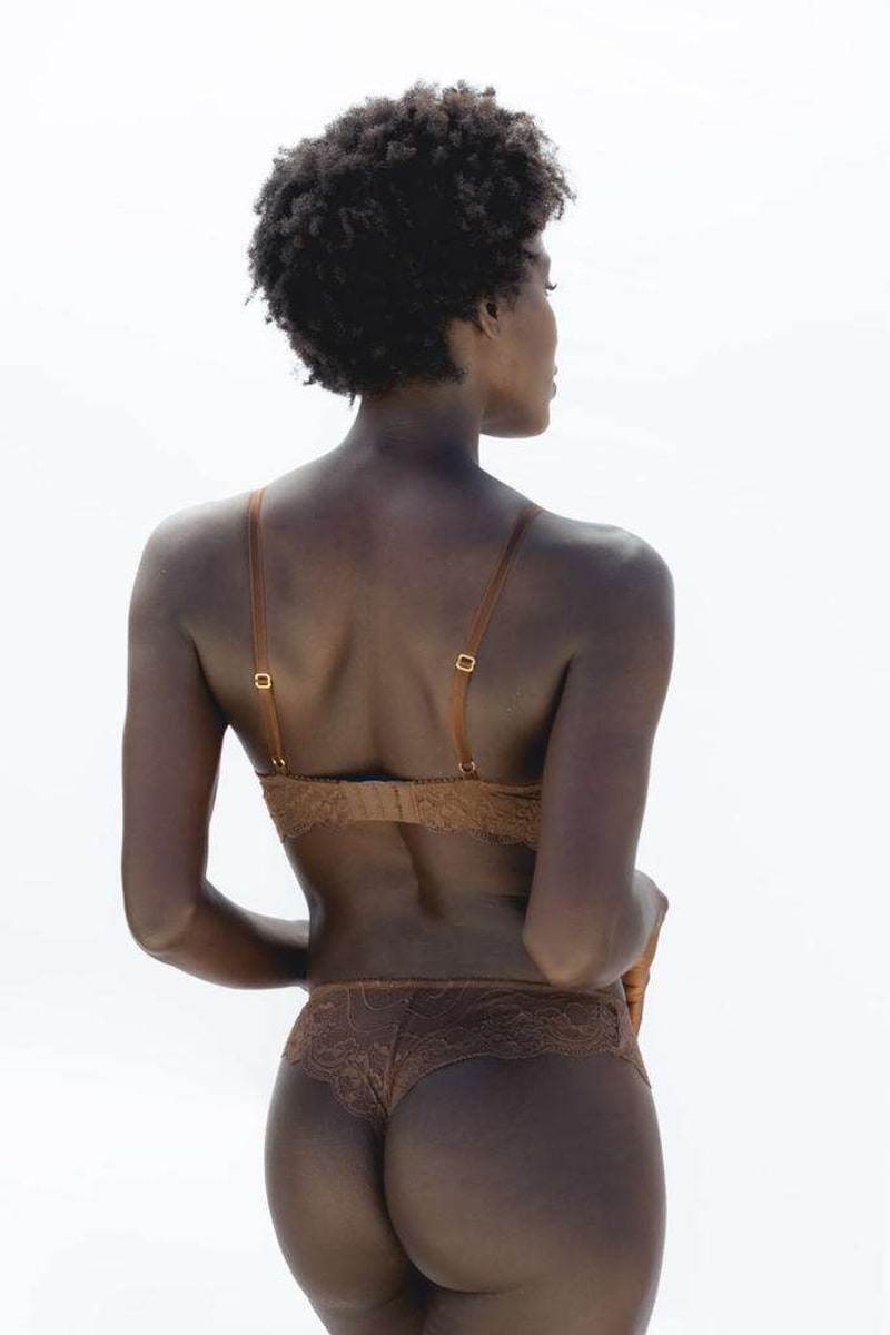 Bustier Triangular com aro Nude-3