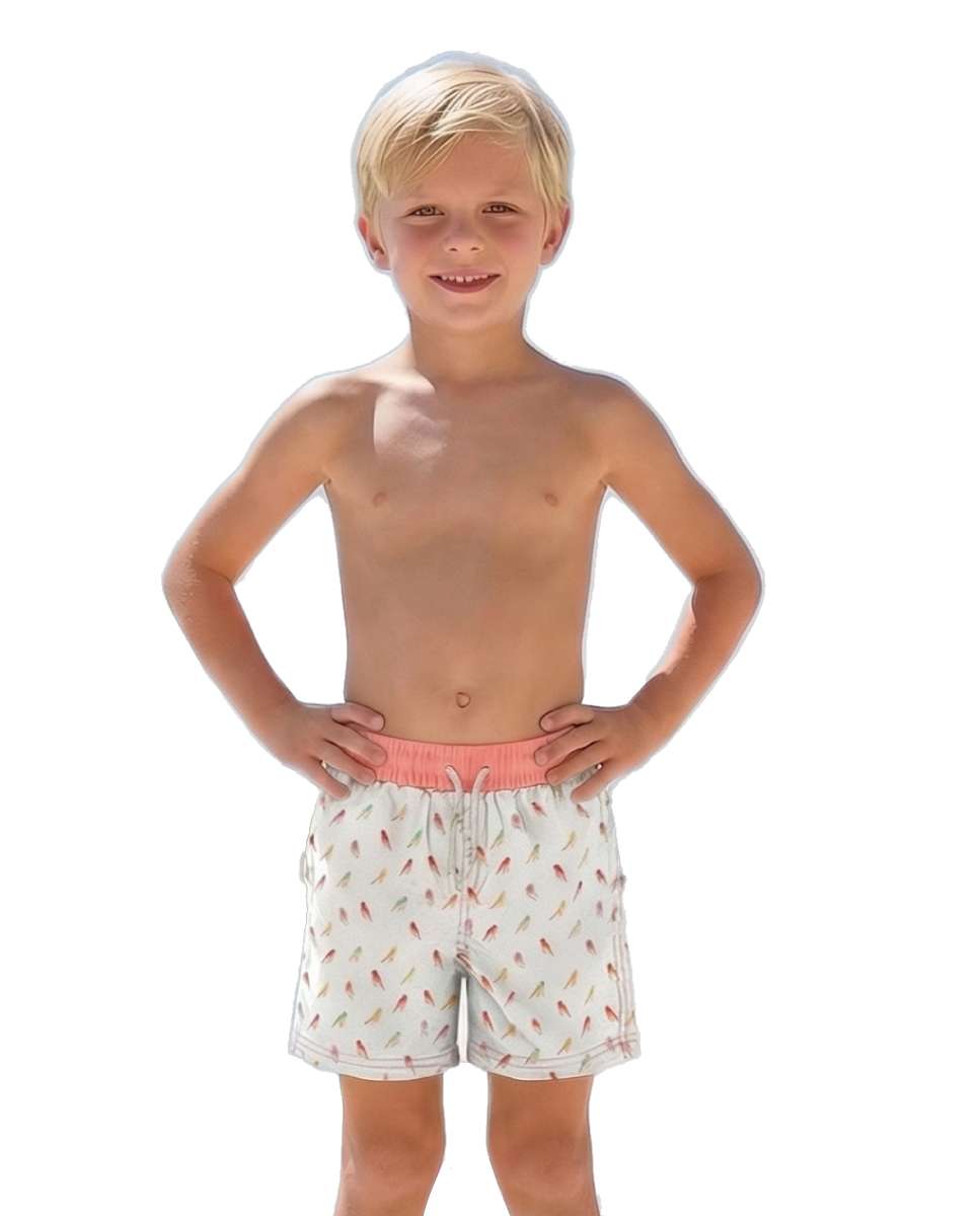 Imagem 0 de Calções de Banho com Padrão Passarinhos