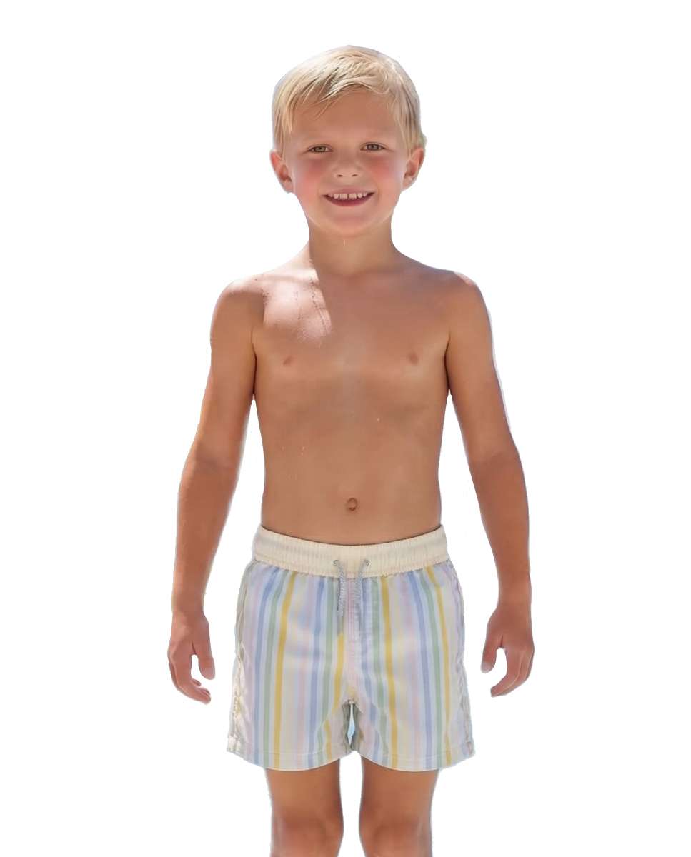 Imagem 0 de Calções de Banho com Padrão Riscas