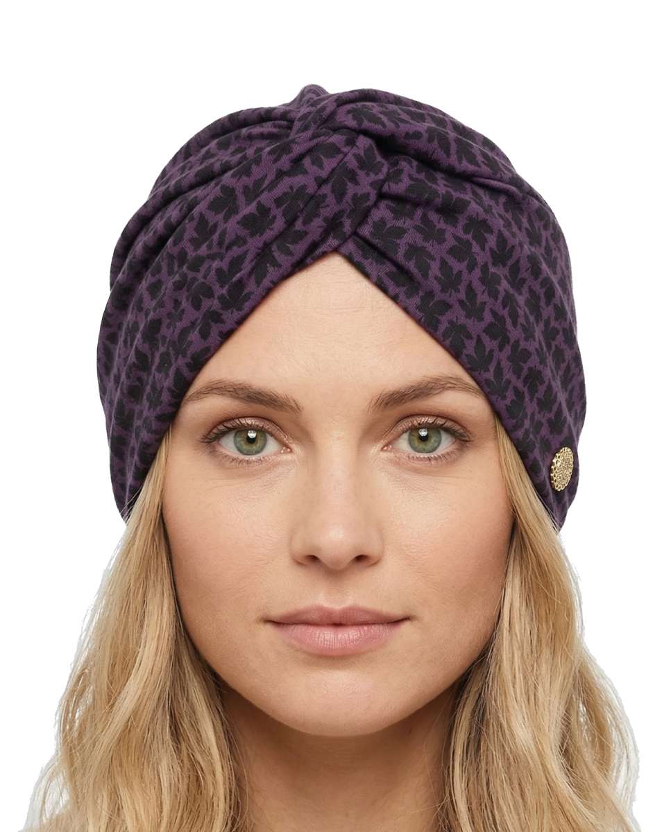 Imagem 0 de Turbante em Malha Padrão Folhas