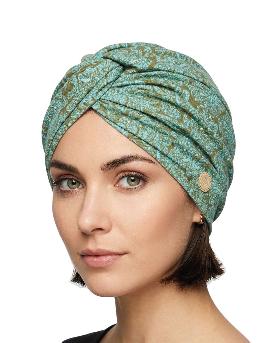 Imagem 0 de Turbante em Malha Padrão Cornicópias