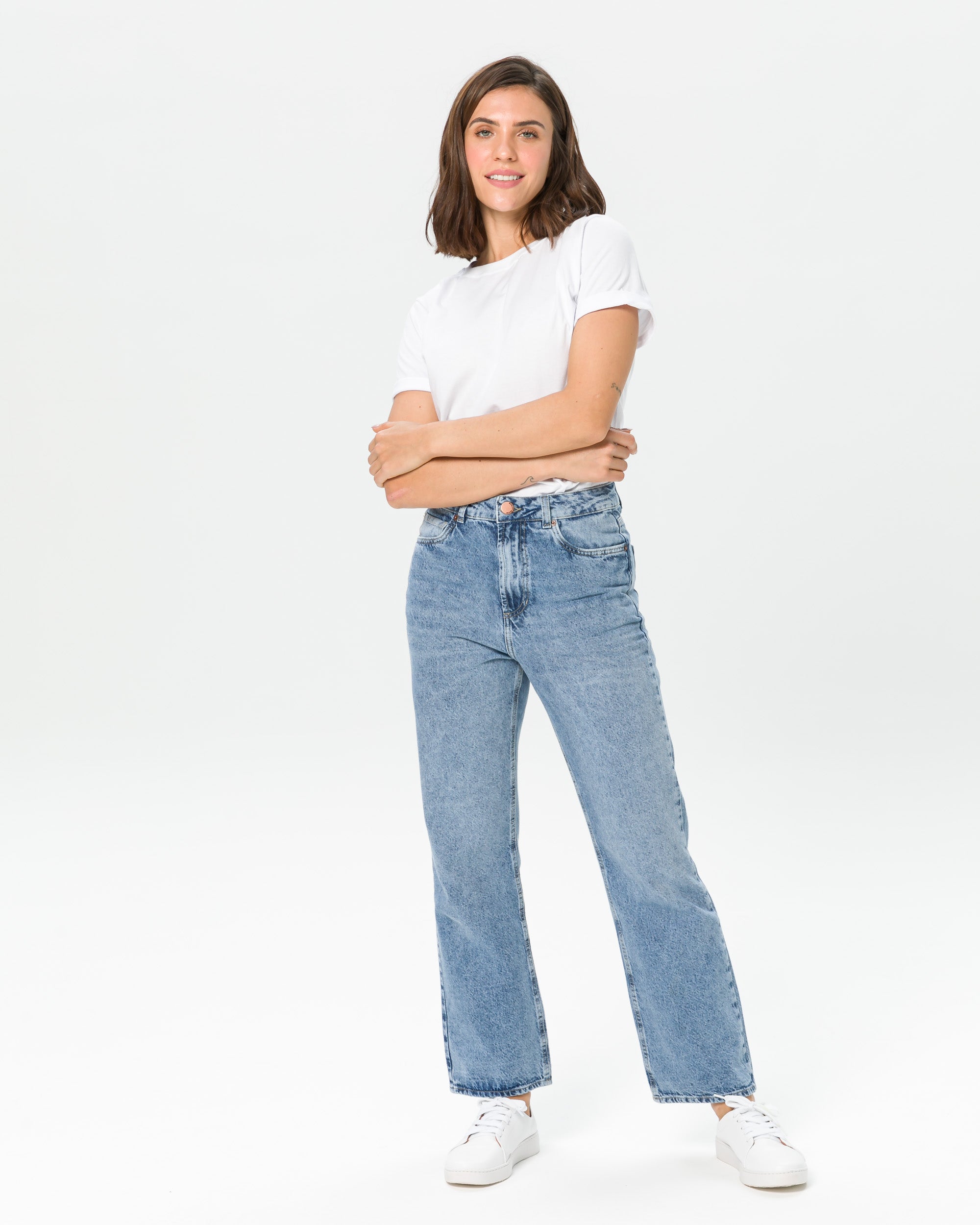 Imagem 0 de Calça de Ganga Sustentável Flare Original High Waist 0/03