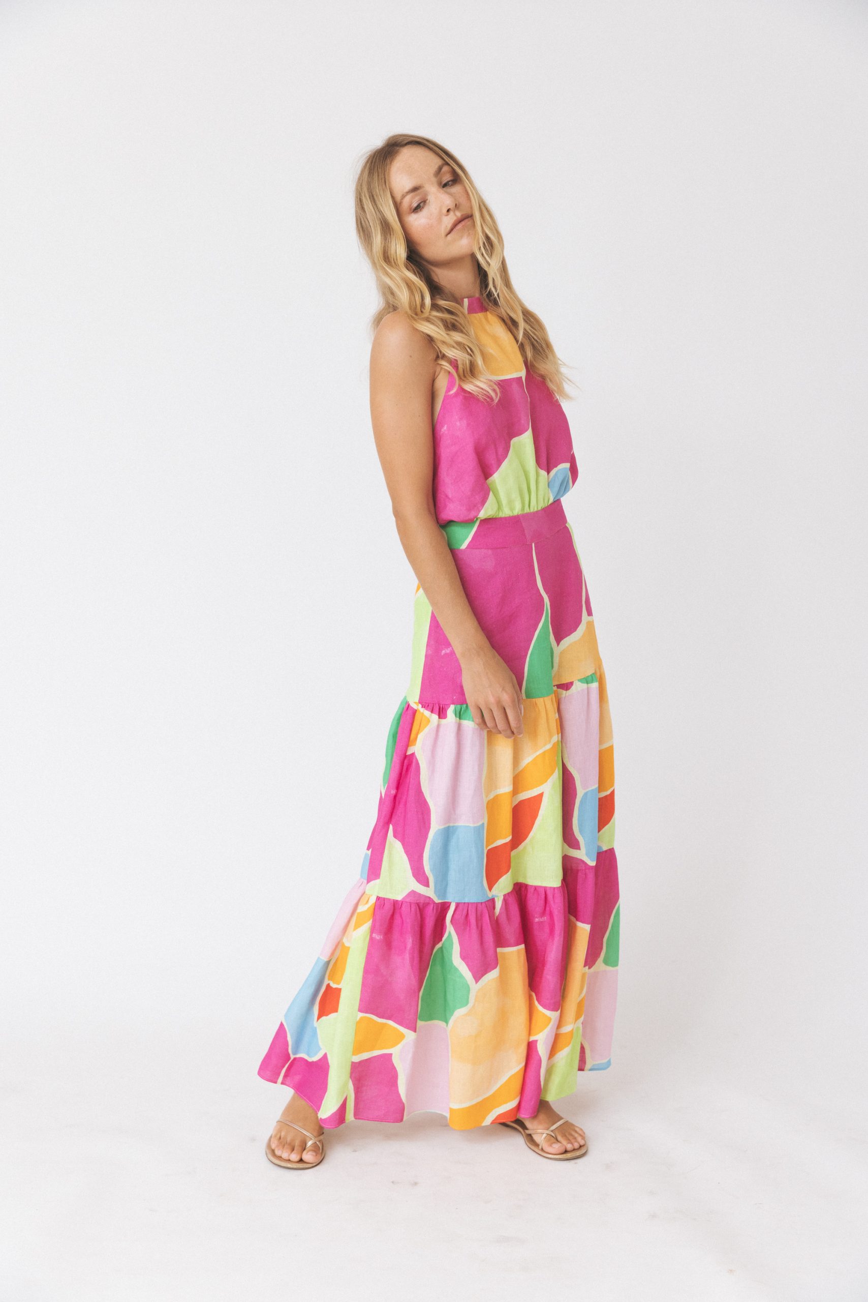 Imagem 0 de Vestido em Linho sem Costas