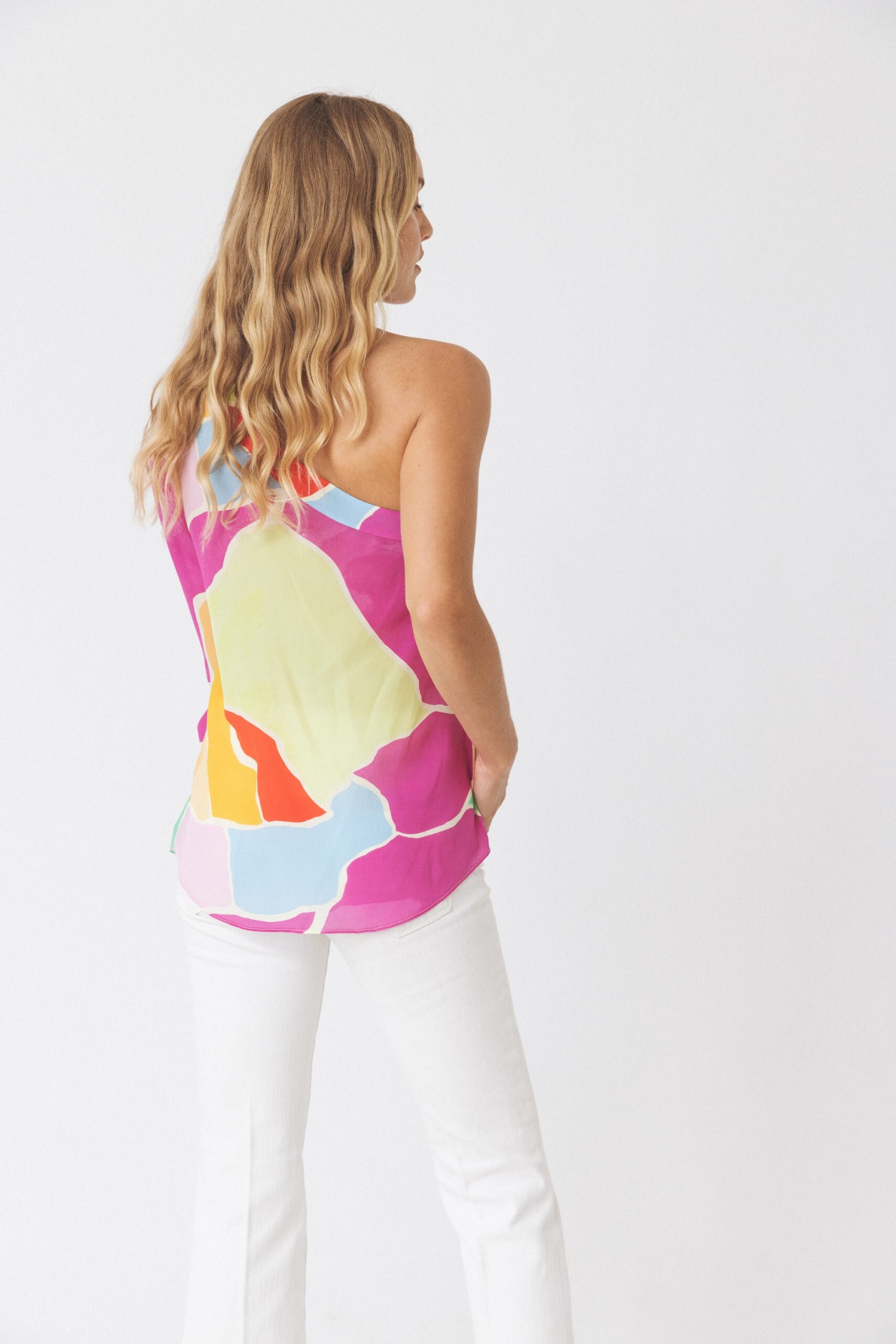 Blusa um Ombro Multicolor-3