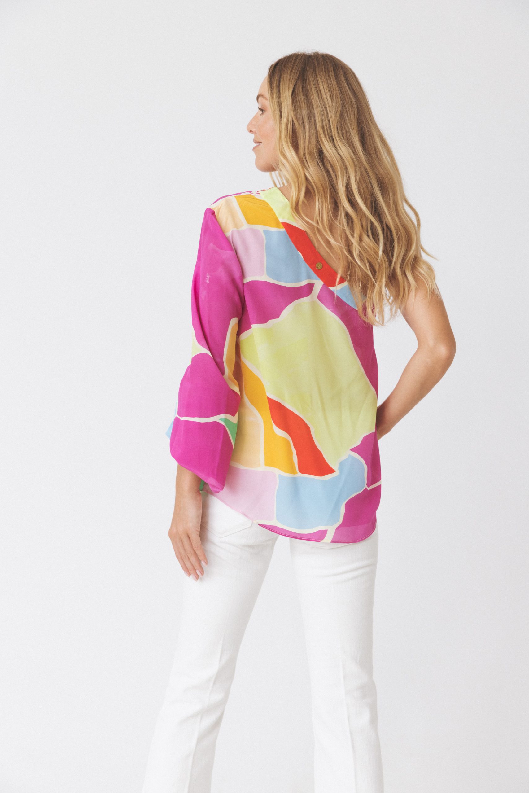 Blusa um Ombro Multicolor-4