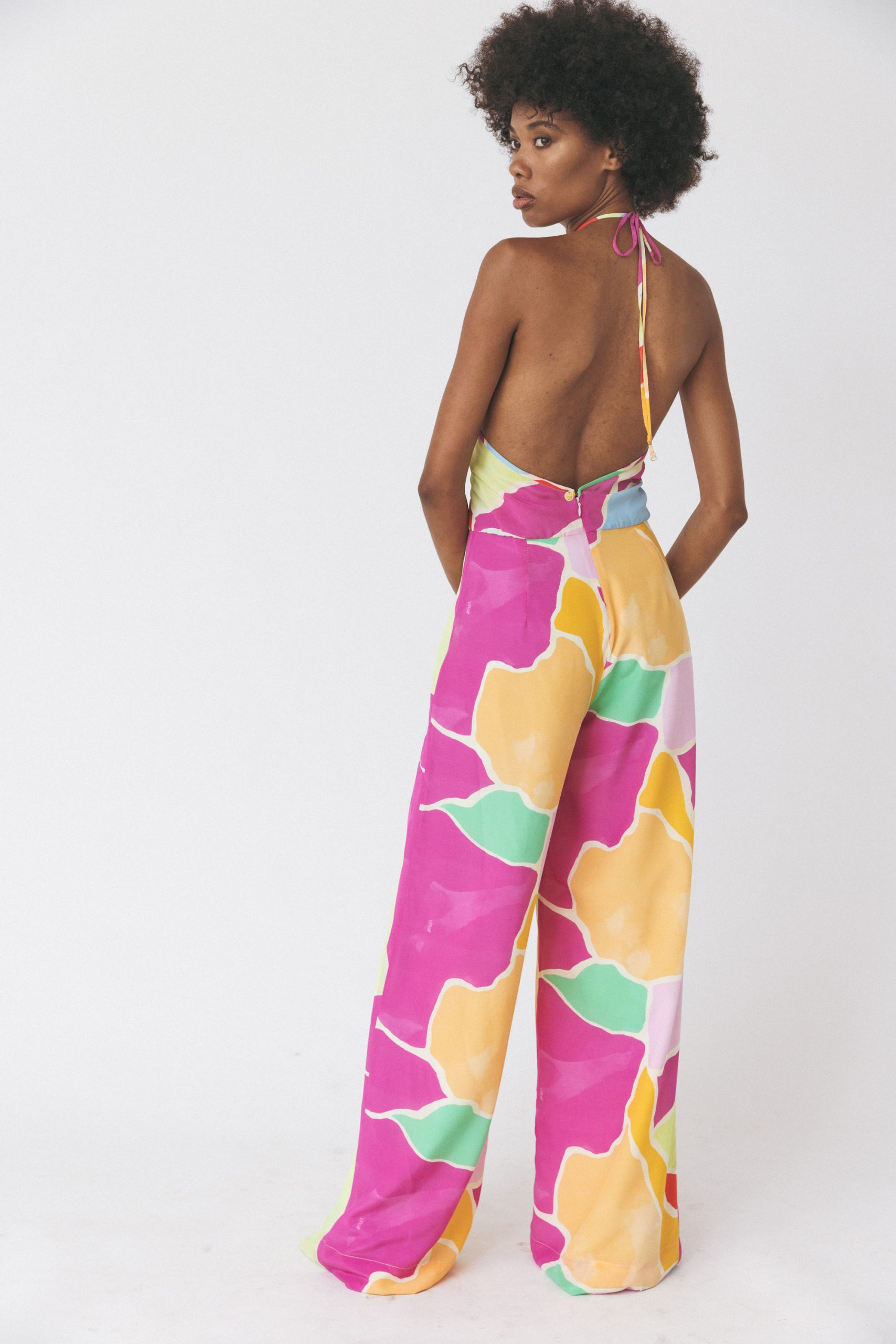 Jumpsuit Seda sem Costas Multicolor-3