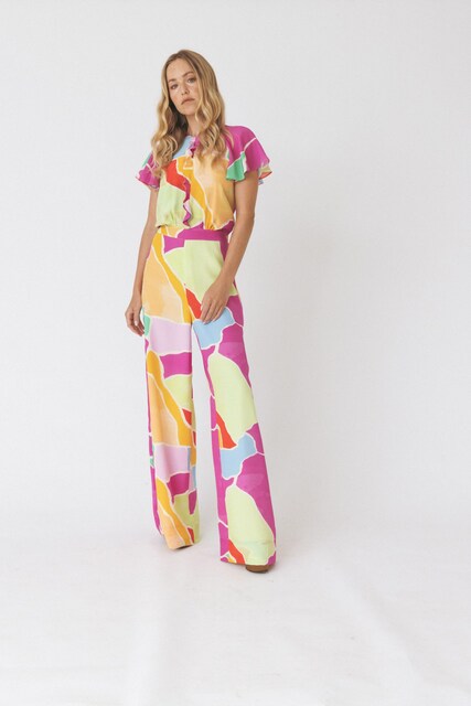 Imagem 0 de Jumpsuit Seda com Folhos