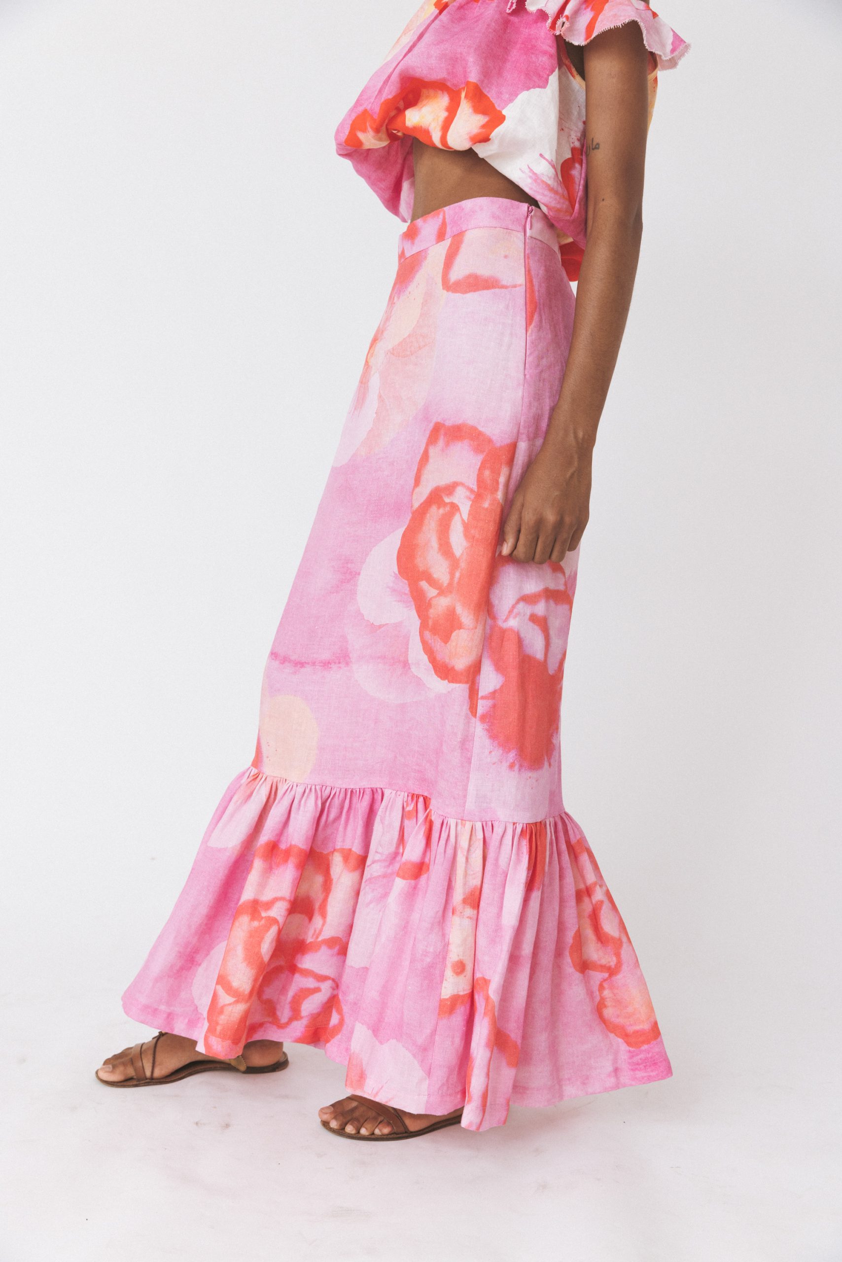 Imagem 0 de Saia em Linho Floral