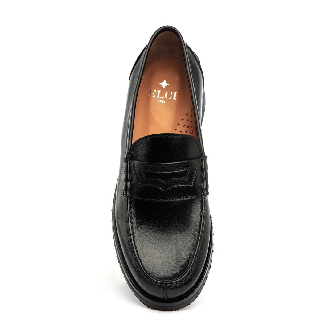 Sapato loafer de homem em pele preto Preto-3