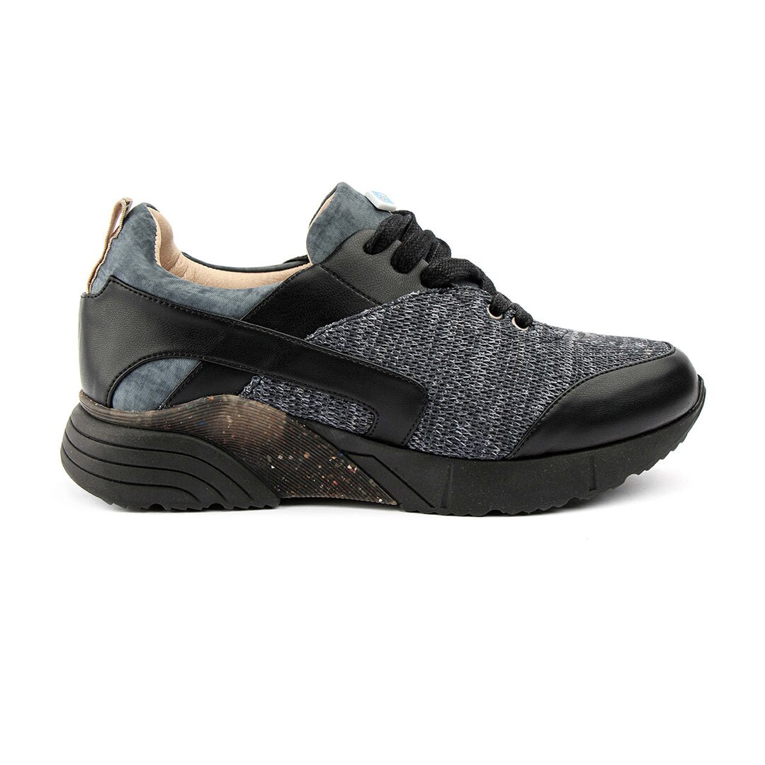 Sapatilhas vegan de senhora black Cinzento-escuro-1