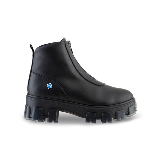 Imagem 0 de Botins vegan pretos de senhora com fecho frontal