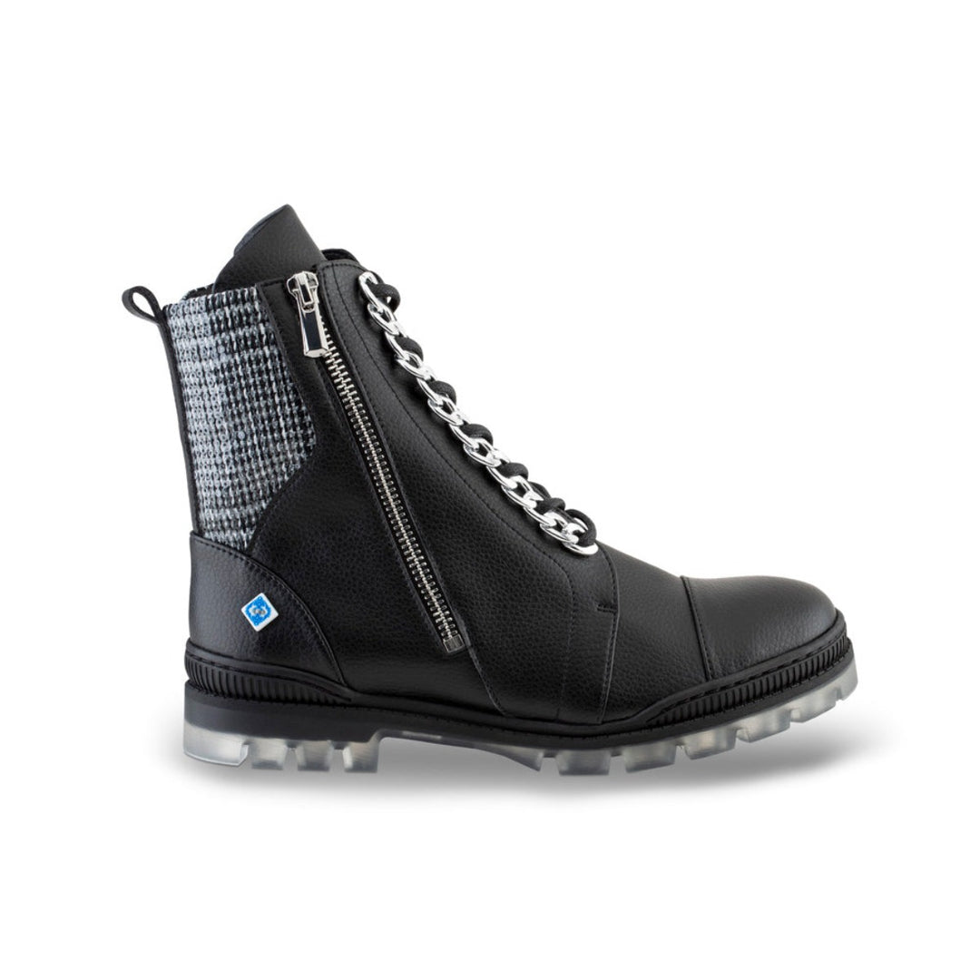 Imagem 0 de Botas vegan estilo militar de senhora preto