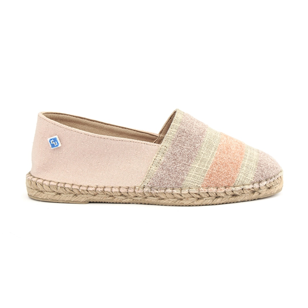 Alpercatas vegan de senhora em cânhamo rosa Roxo-1