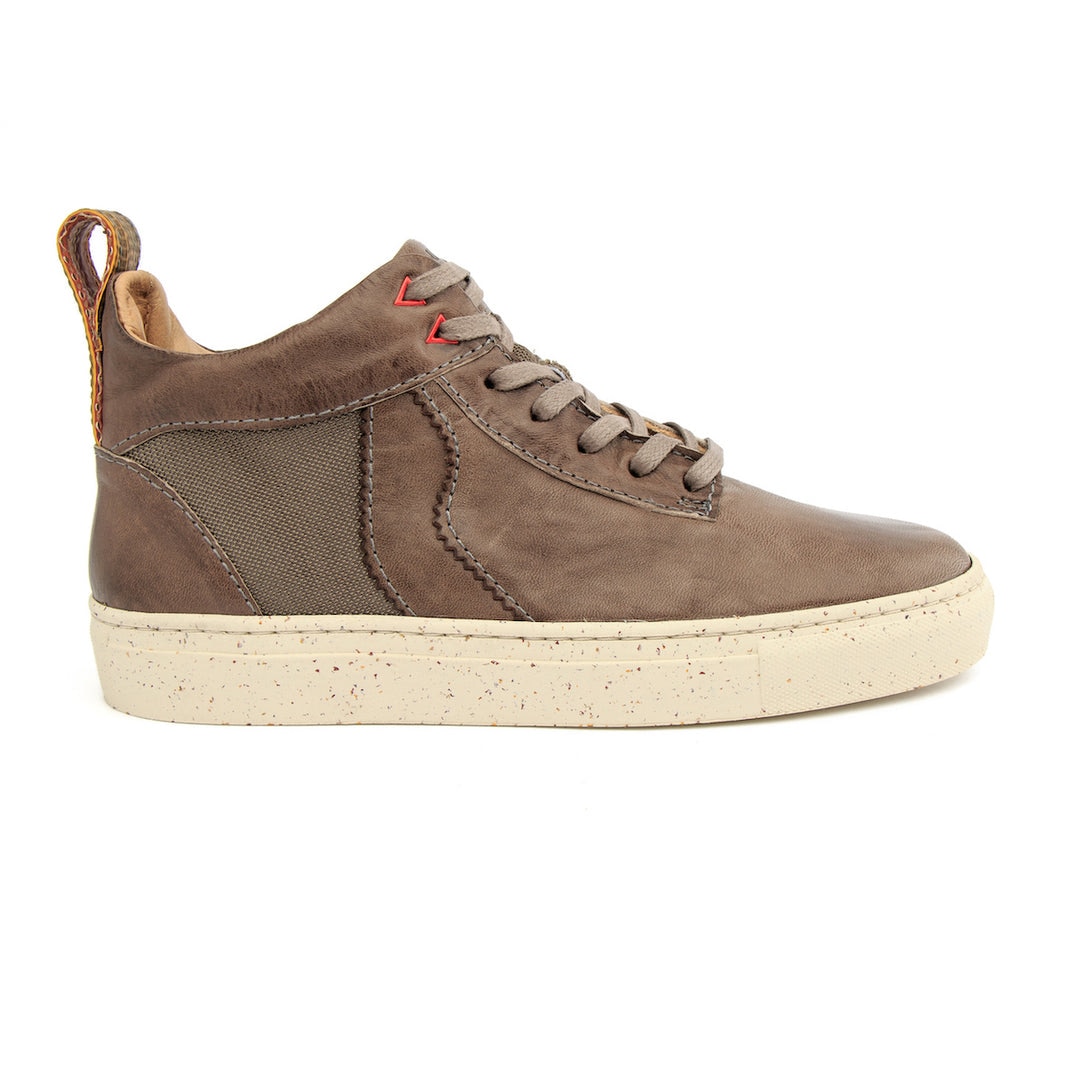 Imagem 0 de Sapatilhas hightop "Unisexo" em pele de curtimenta vegetal cinzentas