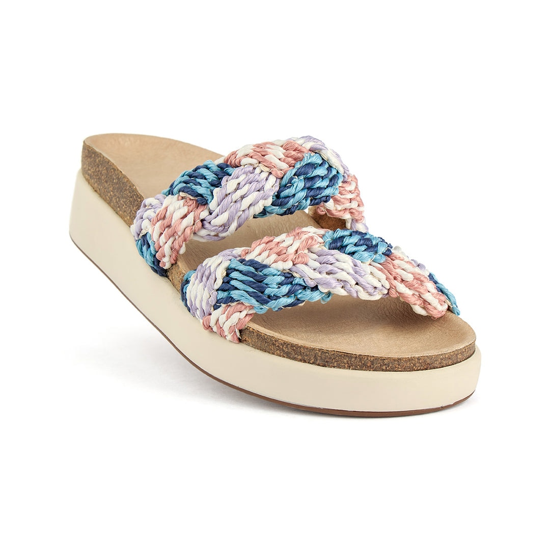 Sandálias vegan de senhora com duas tiras multicor Multicolor-2